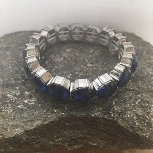 Deep Blue Rhinestone Bracelet